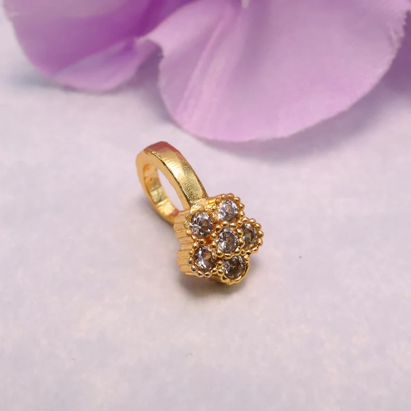 AD Gold Tone 7 Petals Flower Nath